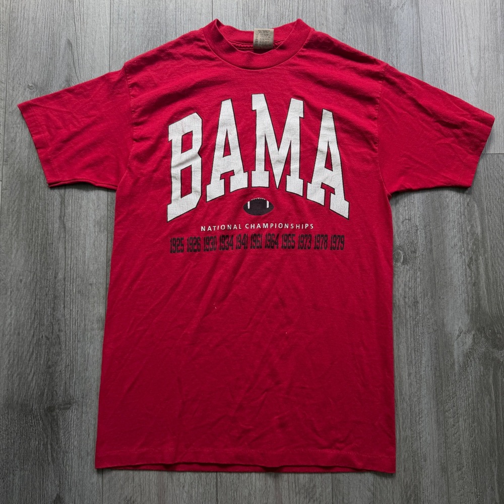 Vintage Alabama Chrimson tide  Championships T-Shirt Mens L Red Delta USA 1979